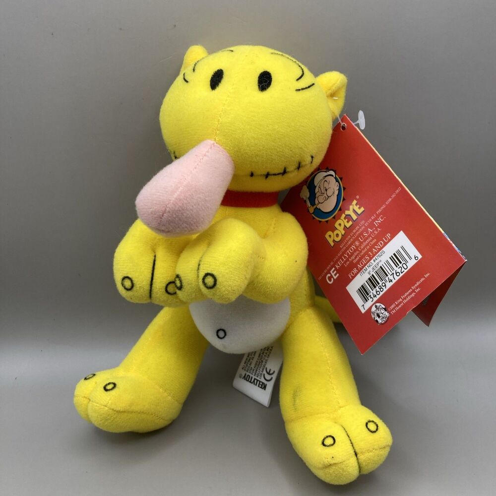 Rare Vintage 2003 Kellytoy Popeye & Pals Eeugene The Jeep Plush Figure With Tags